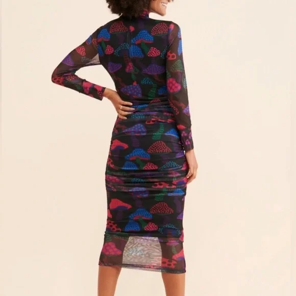 Farm Rio Neon Mushroom Tulle Dress - Picture 3 of 4